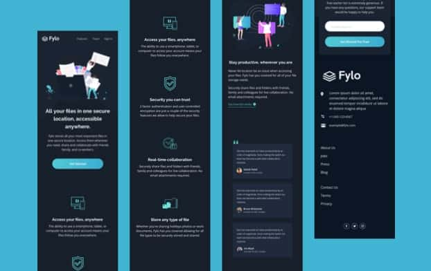 Fylo landing page