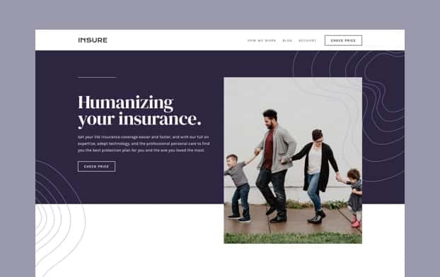 Insure landing page