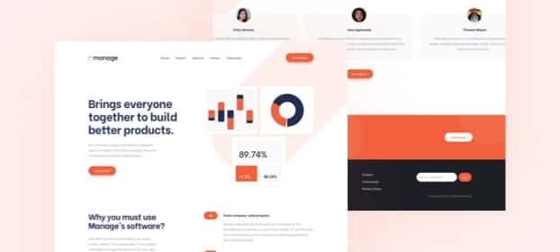 Manage landing page